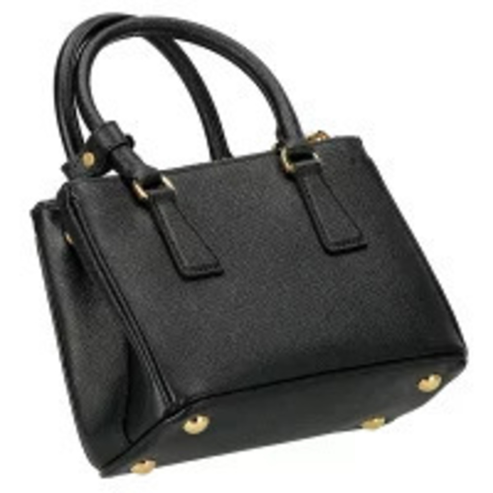 Prada black Galleria bag textured Saffiano leather